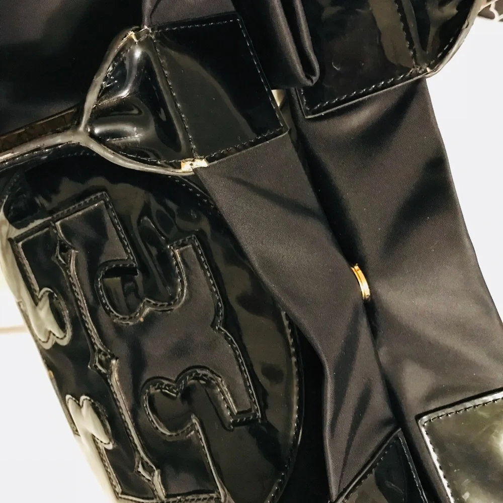 🌹Tory Burch Ella Black nylon/leather large tote🌹 - Picture 8 of 8